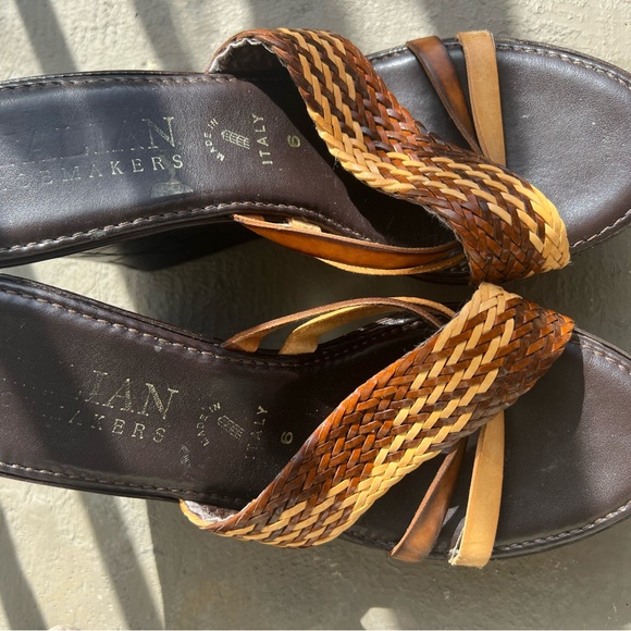 Italian leather wedges size 6 - Picture 2 of 4